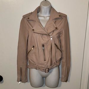 AMARYLLIS 100% GENUINE LEATHER Leather jacket pink